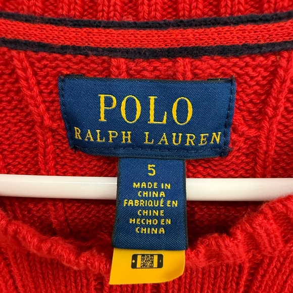 Polo by Ralph Lauren Men's Vibrant Red Crewneck Sweater - Picture 4 of 5
